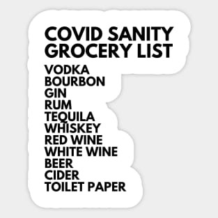 Covid Shopping List Sticker